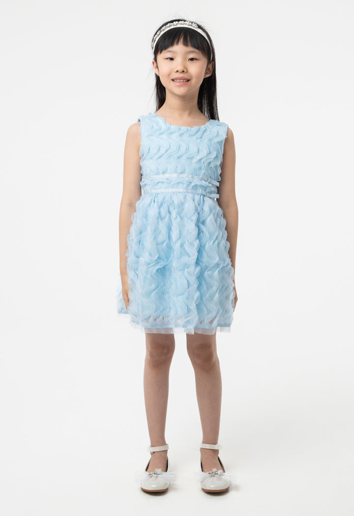 Tulle Ruffle Sleeveless Dress