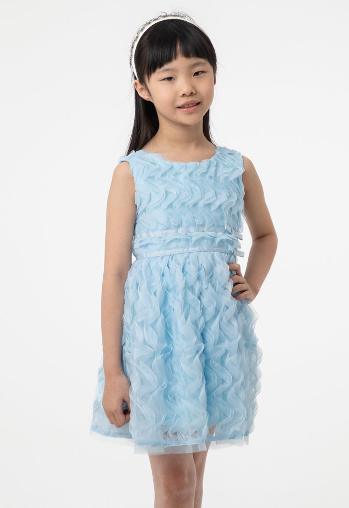 Tulle Ruffle Sleeveless Dress