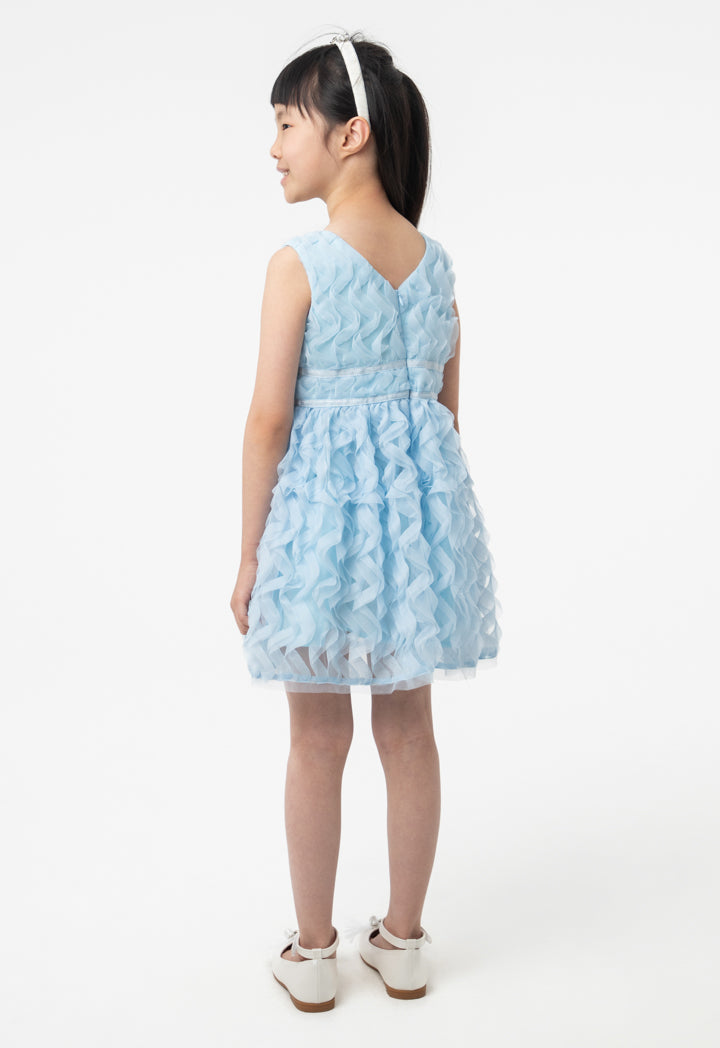 Tulle Ruffle Sleeveless Dress