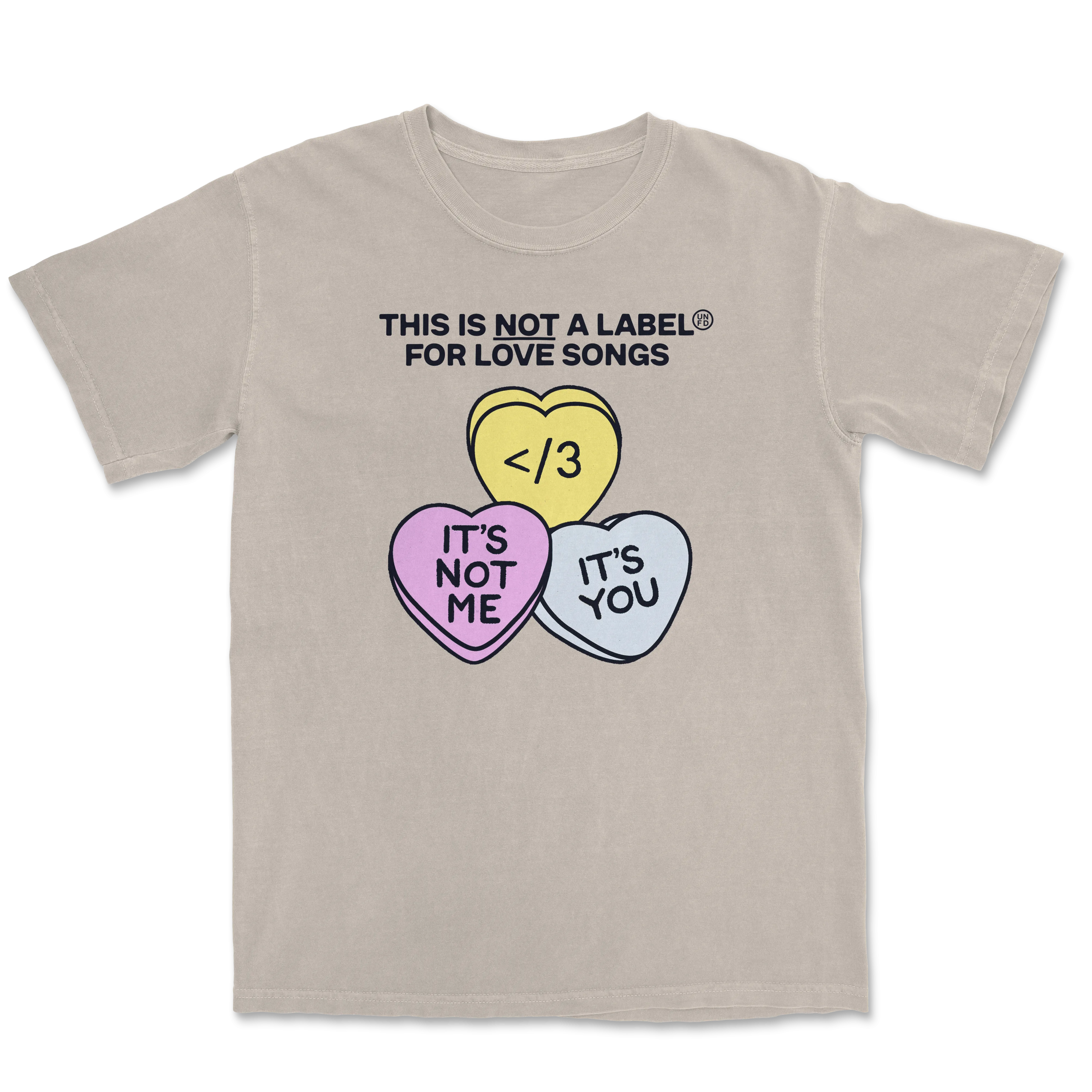 Candy Hearts T-shirt in Natural Color by UNFD