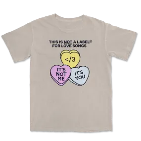 Candy Hearts T-shirt in Natural Color by UNFD