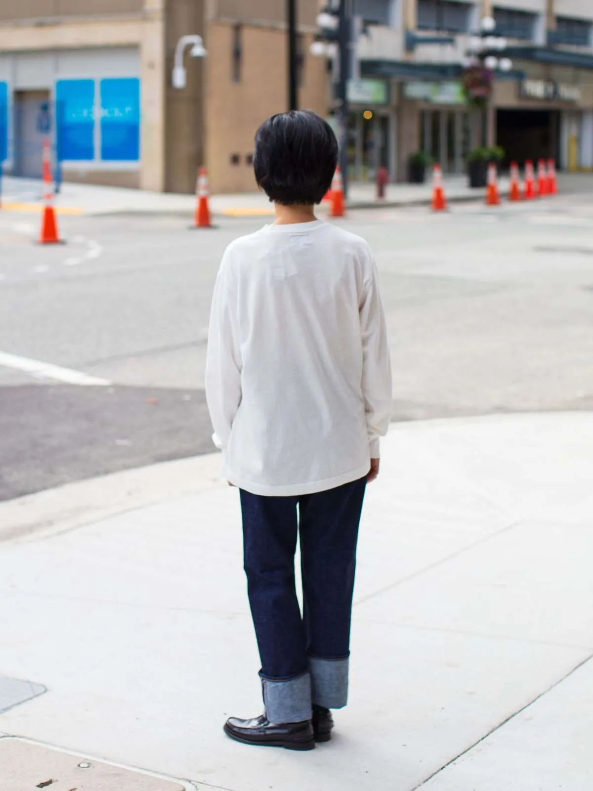 Blue Unisex Knitted Cotton Tee