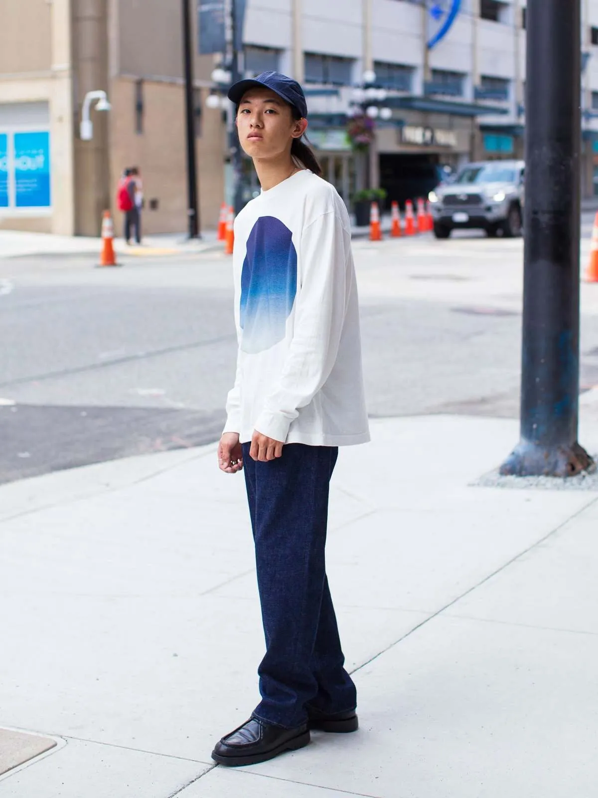 Blue Unisex Knitted Cotton Tee