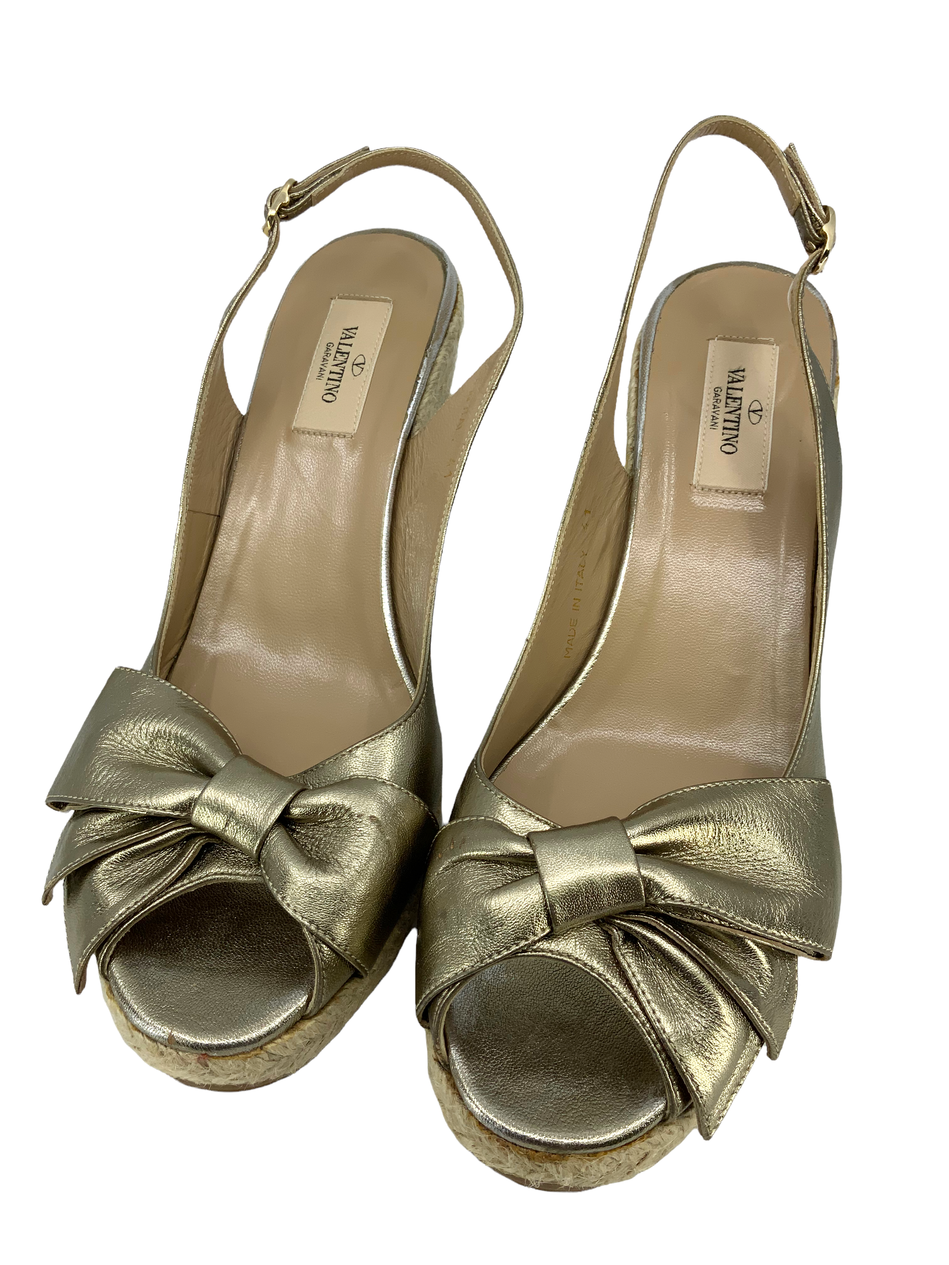 Valentino Mena Bow Wedges - Size 11