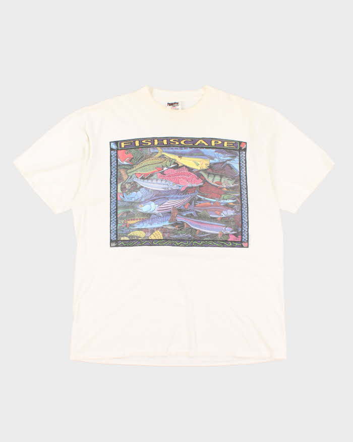 Vintage 90s PowerPro Fishscape T-Shirt - Extra Large