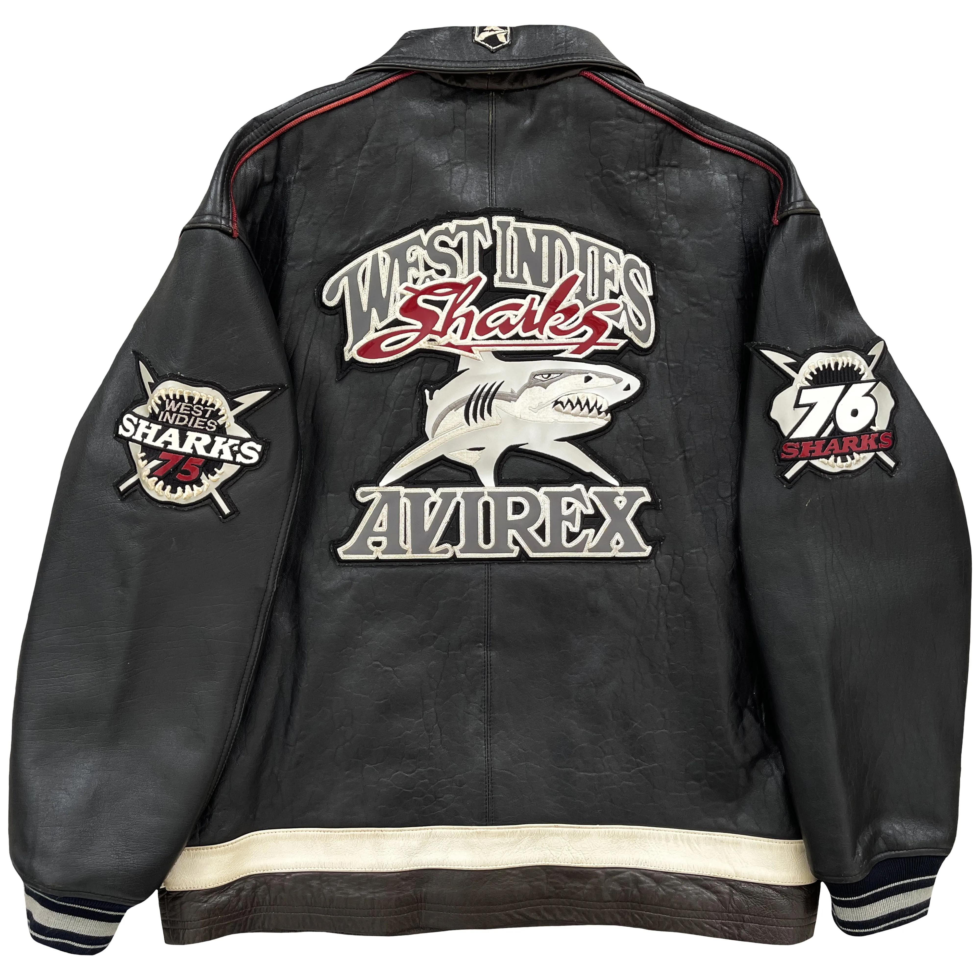 Vintage Avirex Leather Varsity Jacket Retro Style