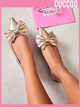 Vintage Style Flat Shoes with Large Bow Tie Decoration for Spring and Summer