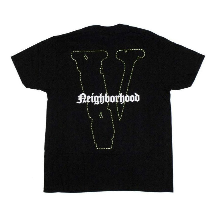 VLONE NEIGHBORHOOD Green Skull T-Shirt Black