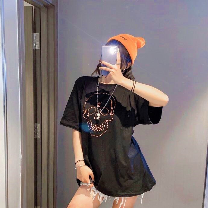 VLONE NEIGHBORHOOD Red Skull Tee Black