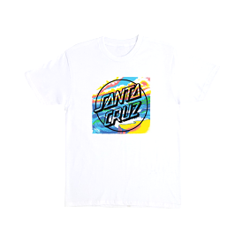 Water view t-shirt Santa Cruz - white.