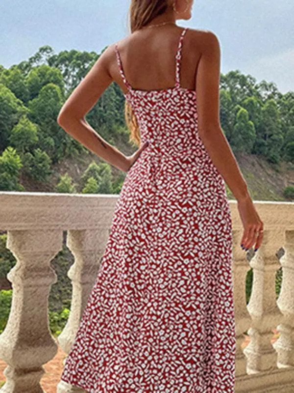 Sunflower print women's dress.