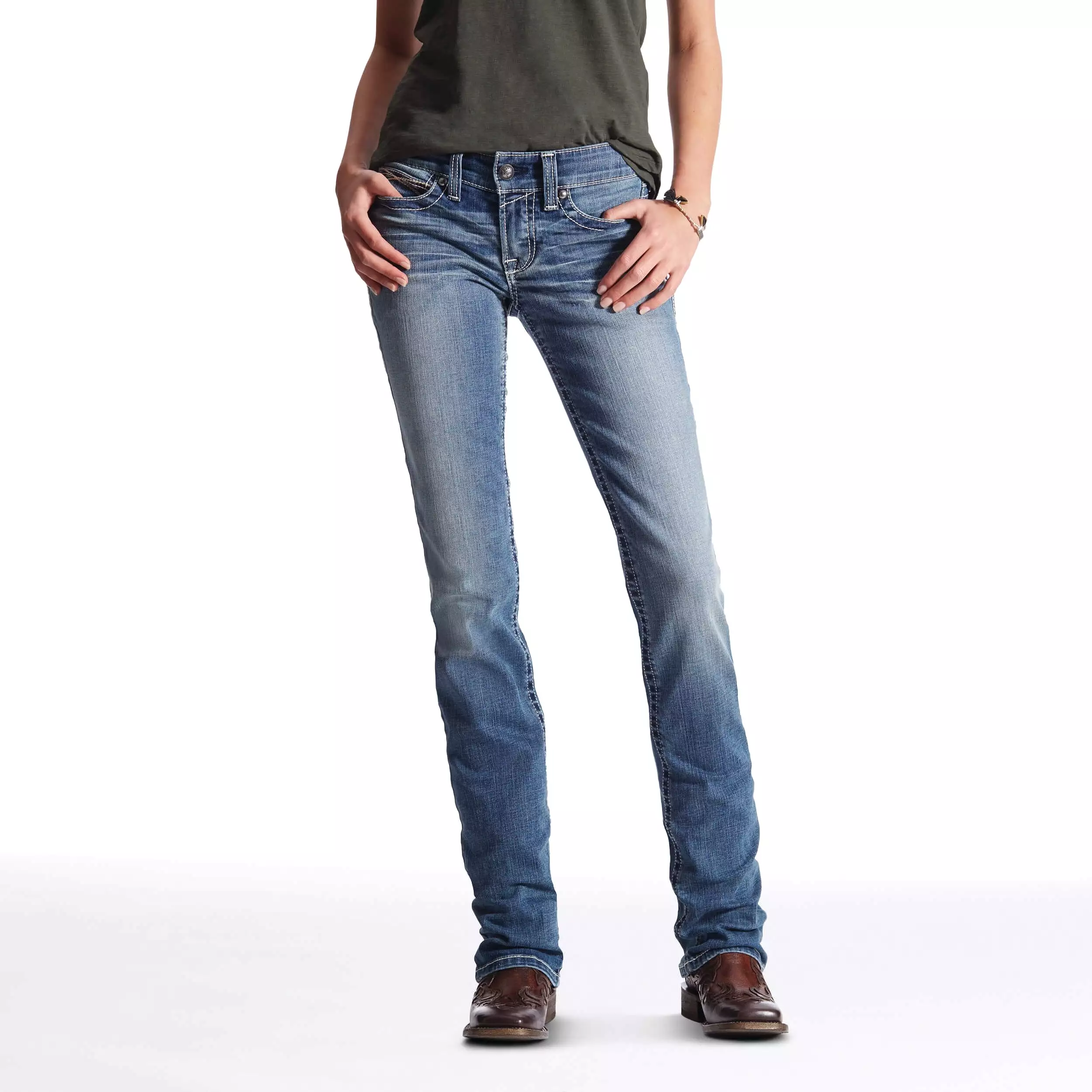 Women's Ariat Straight Icon Jeans - Rainstorm