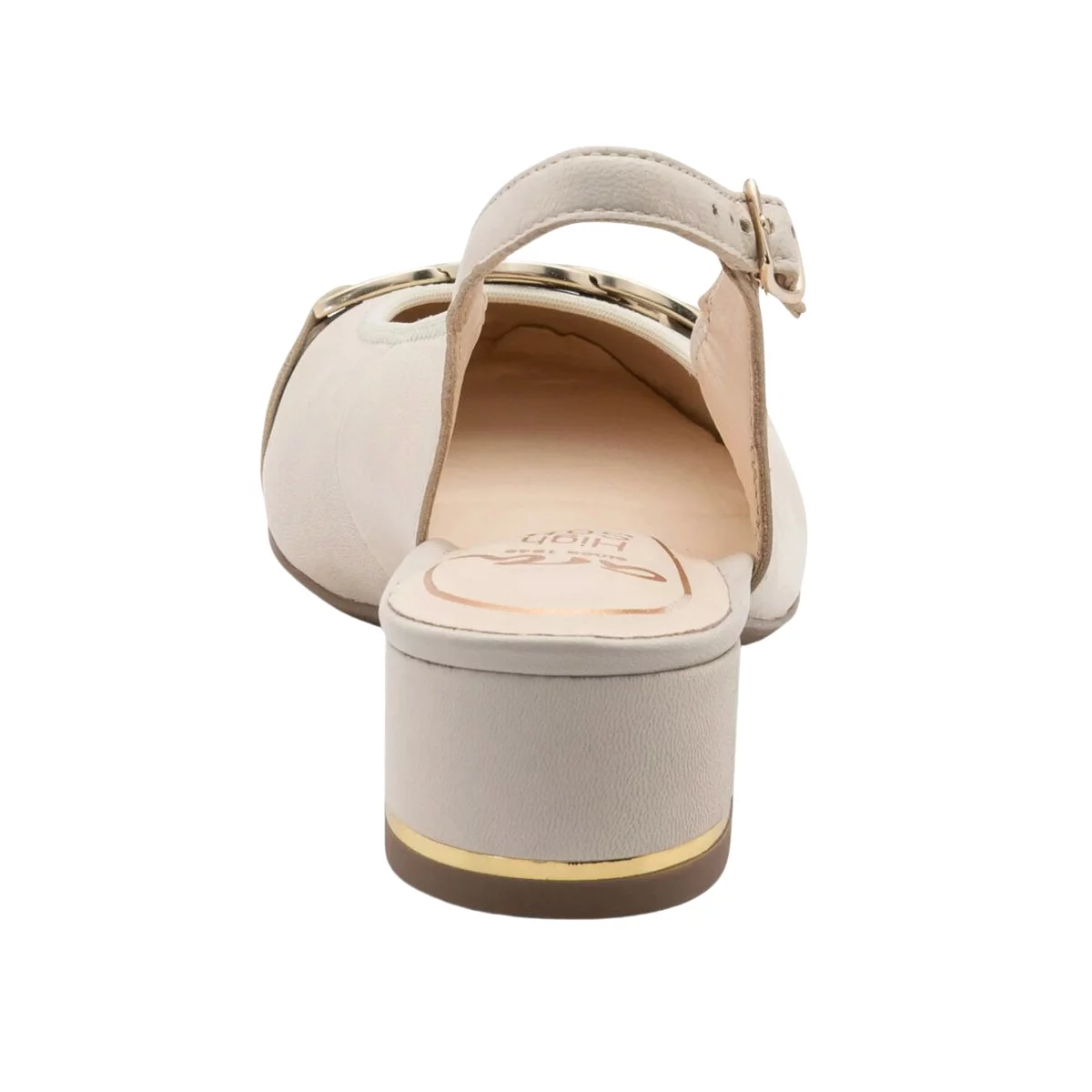 women's cream leather slingback sandals