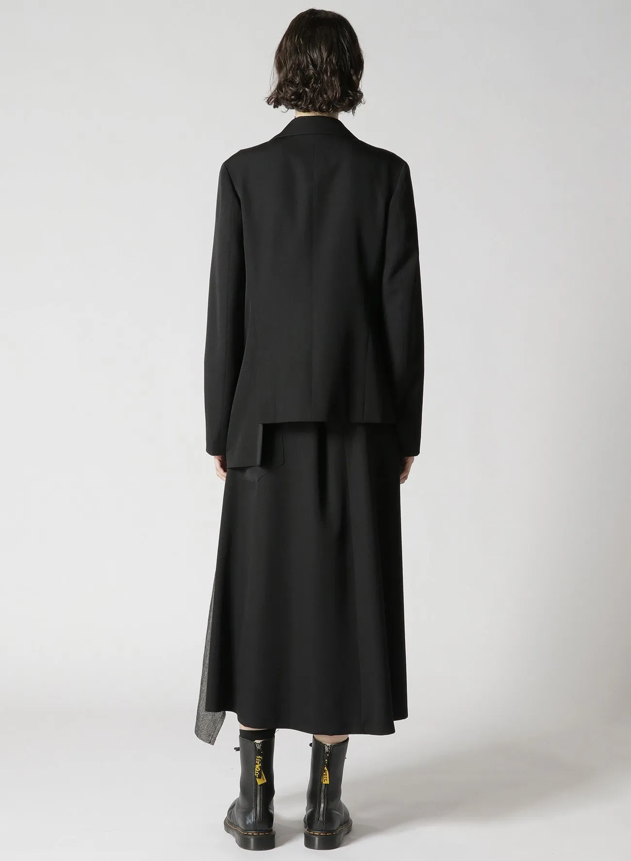 Wool Gabardine Asymmetric Jacket