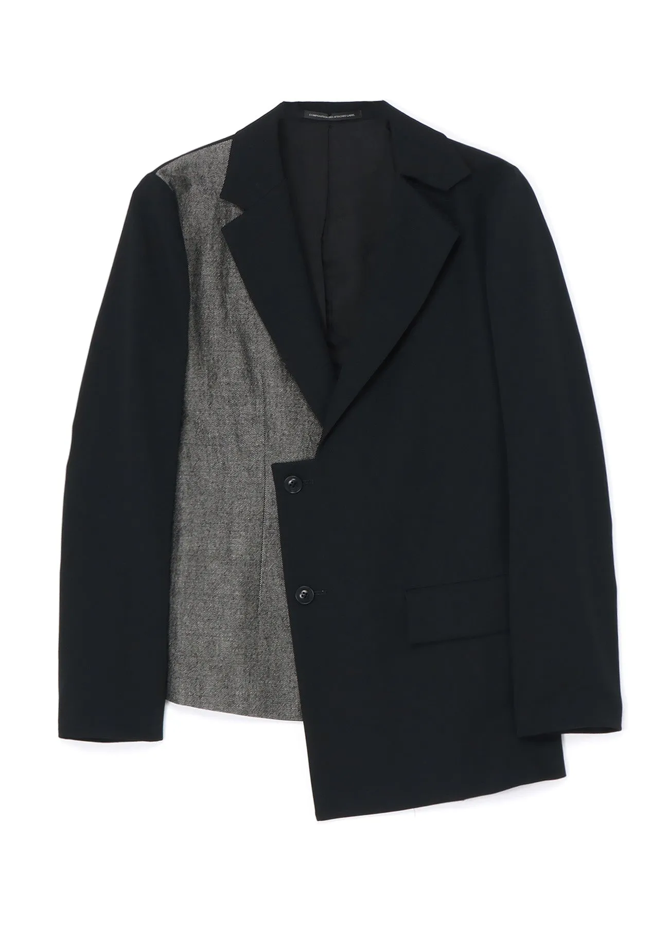 Wool Gabardine Asymmetric Jacket