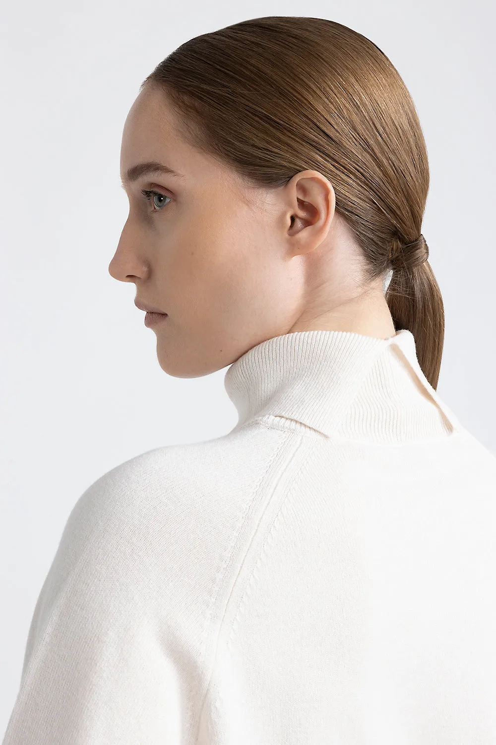 Wool Silk Cashmere Turtleneck Sweater