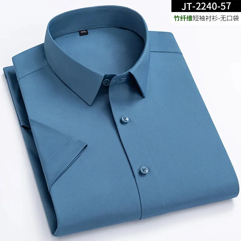 Bamboo Fiber Short Sleeve Male Dress Shirts from Xituodai