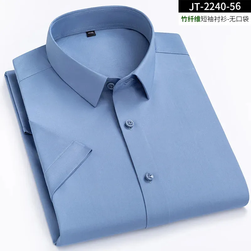 Bamboo Fiber Short Sleeve Male Dress Shirts from Xituodai