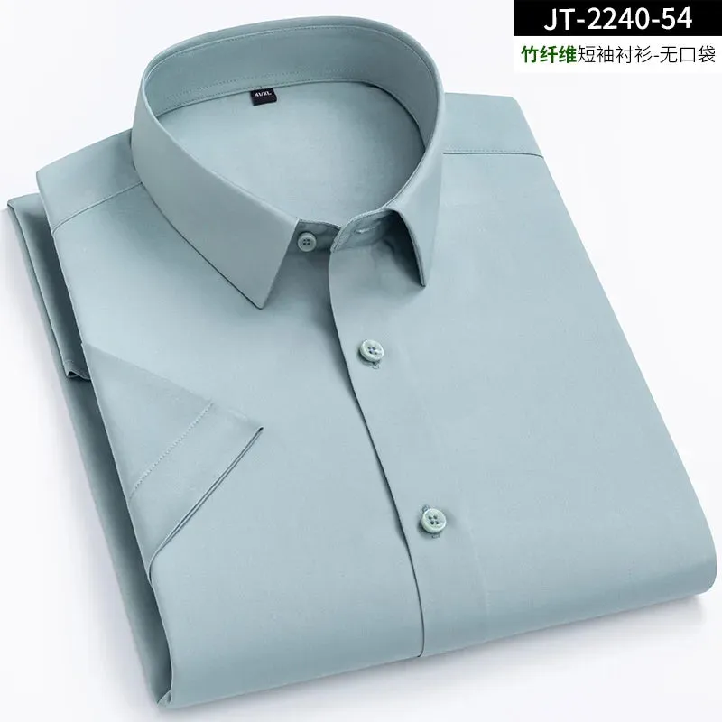 Bamboo Fiber Short Sleeve Male Dress Shirts from Xituodai