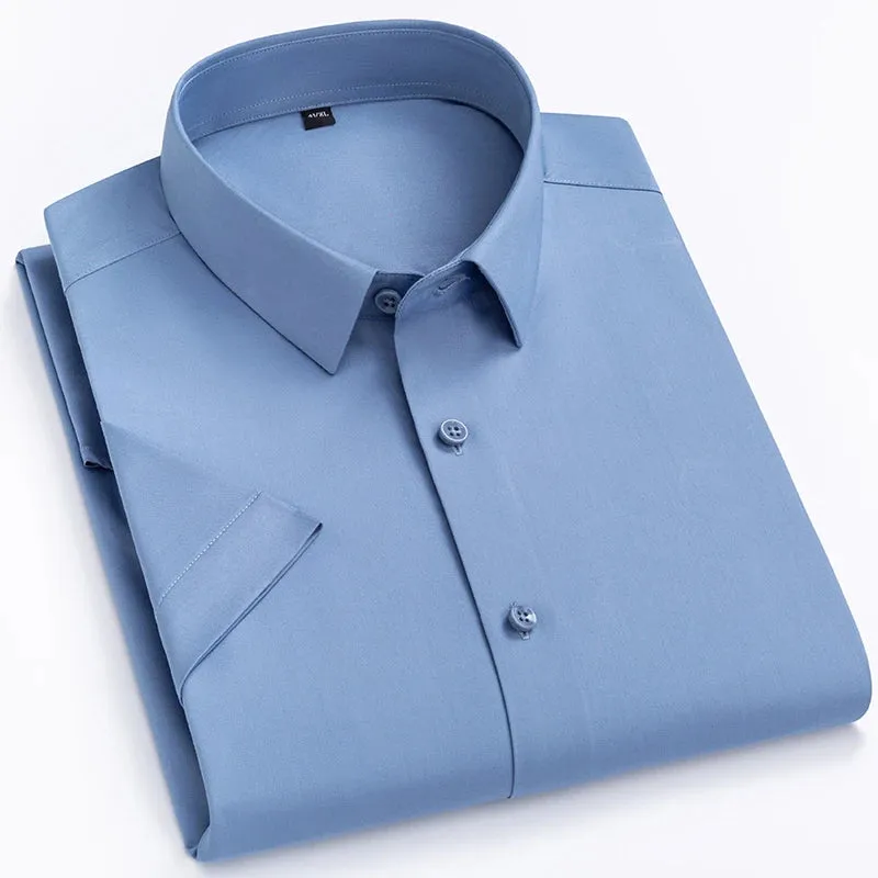 Bamboo Fiber Short Sleeve Male Dress Shirts from Xituodai