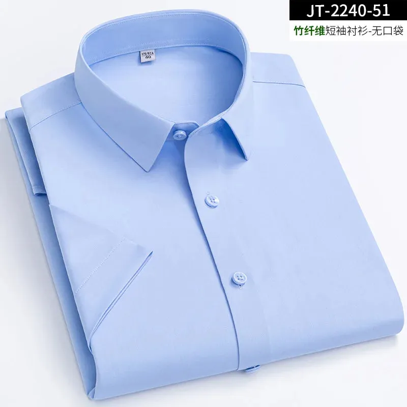 Bamboo Fiber Short Sleeve Male Dress Shirts from Xituodai