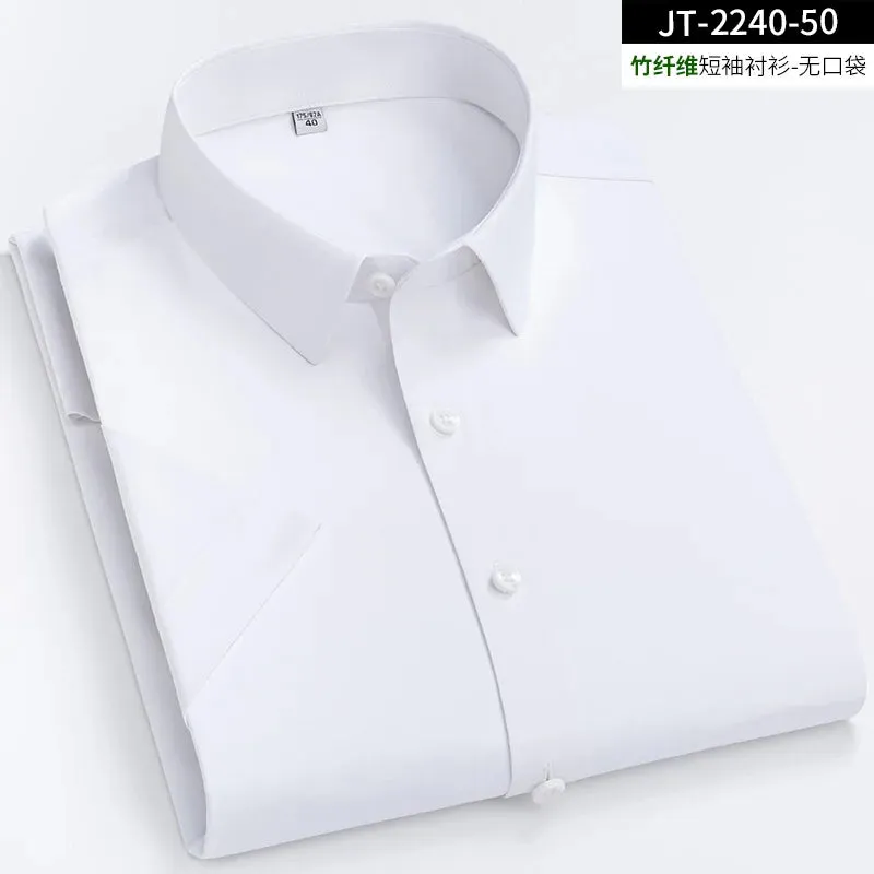 Bamboo Fiber Short Sleeve Male Dress Shirts from Xituodai