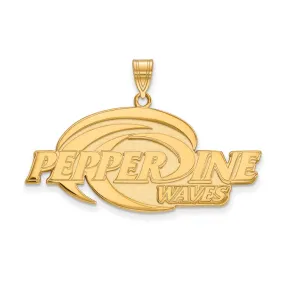 Yellow Gold Pepperdine University Large Logo Pendant - 10k Yellow Gold
