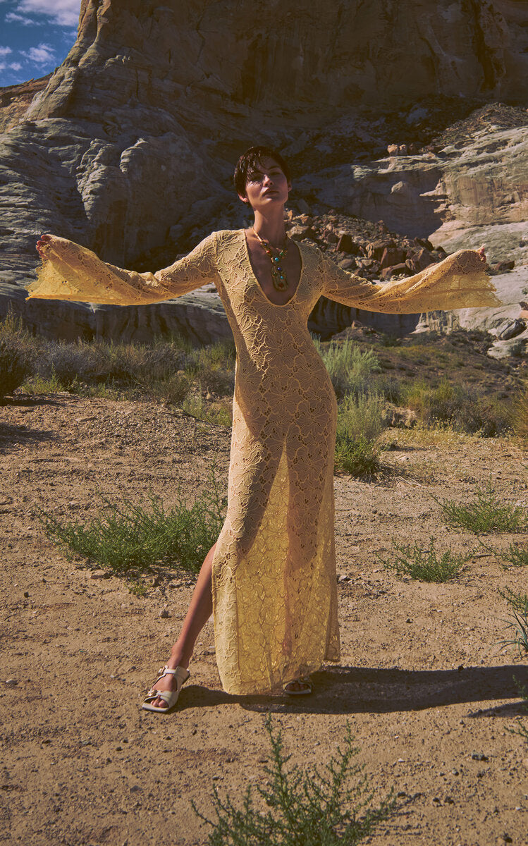 Yellow Lace Alexis Sariyah Dress