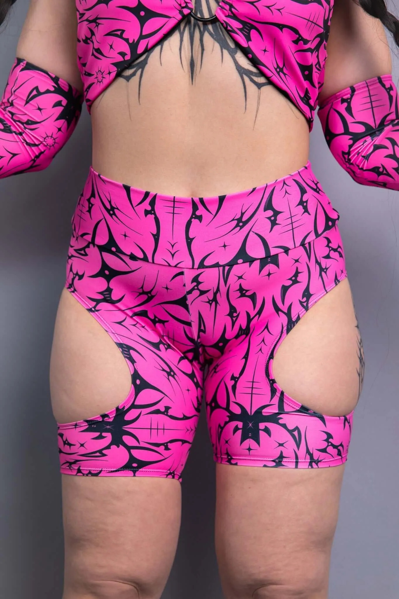 Pink Cut Out Zenith Bike Shorts